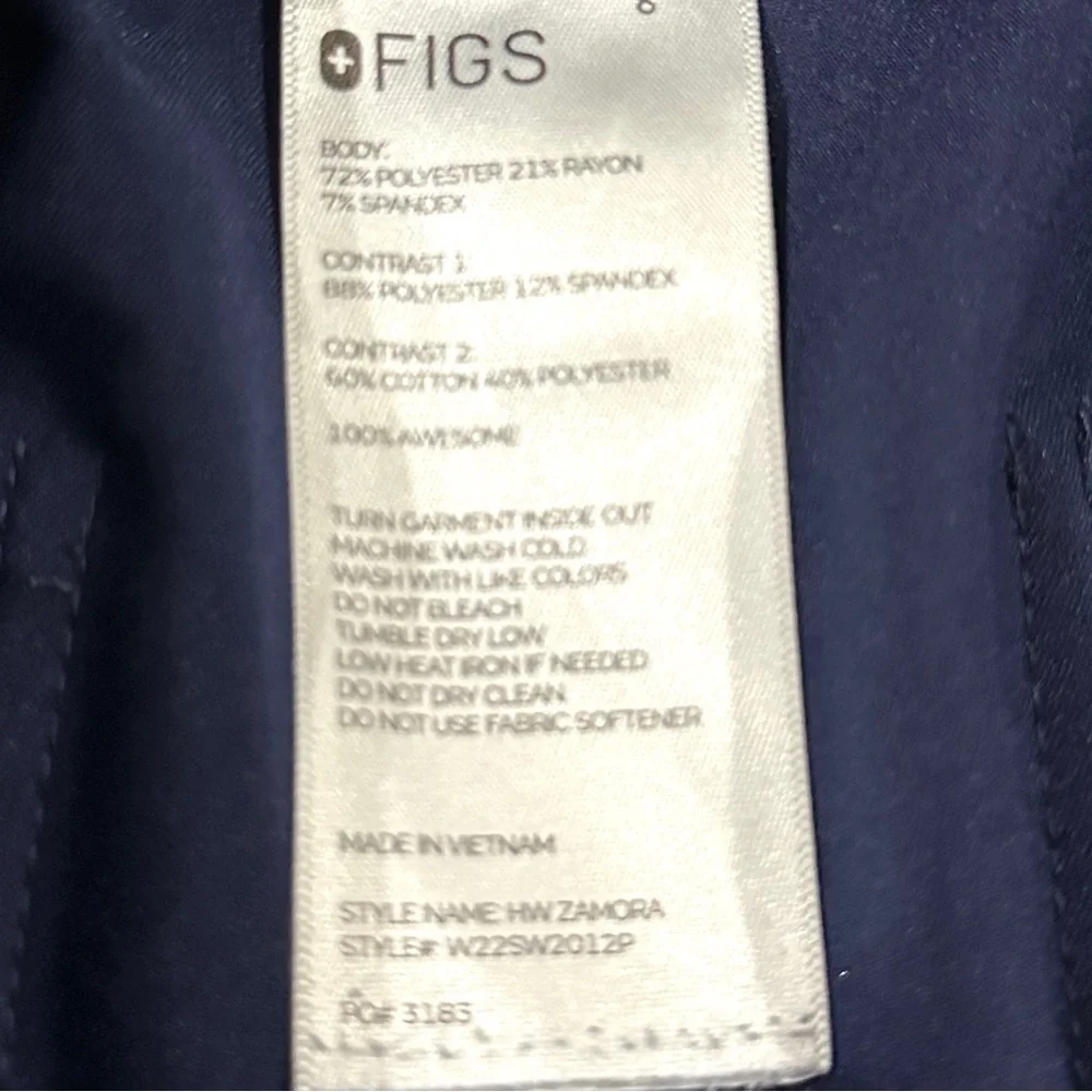 Women’s FIGS Blue Jogger Scrub Pants - Picture 8 of 8